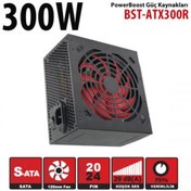 Resim Power Boost PowerBoost BST-ATX300R 300w, PPFC 12cm Kırmızı Fanlı ATX PSU (Retail Box) 