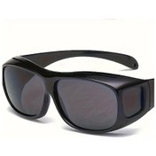 Resim Oldfriend 3 Adet Siyah Gri Polarize Sarı Lensli Unisex Tr Çerçeve Toz Rüzgar Korumalı Gözlük 12+ 