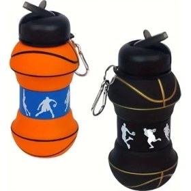 Resim Basketbol Topu Tasarımlı Akordiyon Su Şişesi 