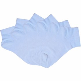 Resim 6lı Kız Erkek Çocuk Çorap Pamuklu Beyaz Kısa Patik 