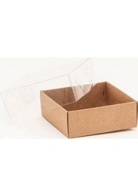 Resim Asetat Kapaklı Karton Kutu 10X10X3 Cm 50 Adet Kraft N11.9067 