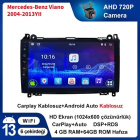 Resim Conico Mercedes-Benz Viano 2004-2013Yıl 4GB Ram 64GB Rom Hafıza Multimedya Kablosuz Carplay Navigasyon 