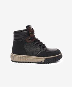 Resim Greyder Erkek Çocuk Siyah Hakiki Deri Sneaker Bot 5K5NB59669 