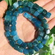 Resim 49 Adet JILKOL Doğal Kare Apatit Taş Boncuk 8mm - Derin Mavi Cilalı Arayüz Boncuklar, DIY Takı Yapımı, Bileklik, Kolye, Küpe İçin - Benzersiz Taş Malzemeleri, Takı Yapım Boncukları 