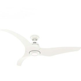 Resim Hunter Fan Stingray Porselen Beyazı - 152 Cm. DC Motor Aydınlatmalı ve Uzaktan Kumandalı Tavan Vantilatörü 