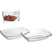 Resim Turuncu Cam Sunum Tabağı Seti, 8'li Kahvaltılık ve Çerezlikler Uygun Fiyatlı 