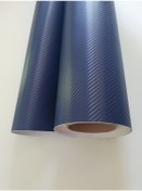 Resim Carbon Folyo Lacivert 152 cm x 1 mt Hava Kanallı 