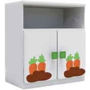 Resim 1 Raflı 2 Kapaklı Çocuk Odası Anaokulu Kreş Dolap Çiftlik Temalı 