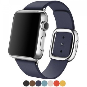 Resim Ally Apple Watch 7-8 41mm 6-5-4 40mm Deri Kordon Kayış Modern Toka 3-2-1 38mm 