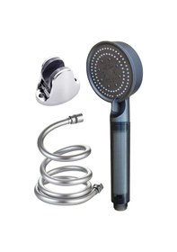 Resim Eraycan Yapı Market 5 Fonksiyonlu Filtreli Pvc Hortum Mafsal Duş Başlığı Set Siyah Krom - Siyah 