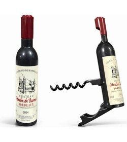 Resim Zenvia Şişe Tasarımlı Paslanmaz Çelik Tirbuşon Açacak ZNV-TTT3245 