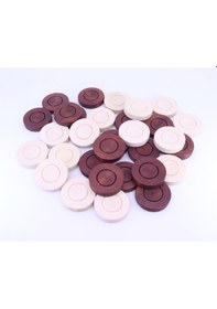 Resim Kayın Ağacından 35 Mm Tavla Pulu 3,5cm 