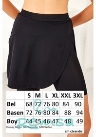 Resim Lapieno Kadın Havuz Deniz Şort Etek Mayo 4414 Siyah Siyah 