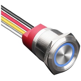 Resim Wd22t-p1-e 22mm Dokunmatik Touch Metal Buton - Mavi 