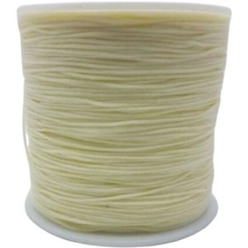Resim Paraşüt İpi, Bileklik-Kolye örgü ipi 1 mm 50 metre Krem 