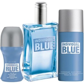 Resim AVON Individual Blue Edt 100 ml Erkek Parfüm + Deodorant Rollon 3lü Set 11100400000005 
