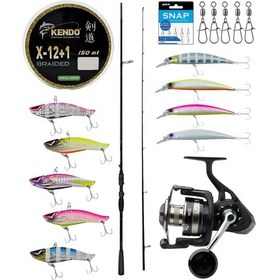 Resim Yek Outdoor Pro Spin Seti Okuma Psycho Stick Game 274cm Ex-fast 15-40gr 2 Parça Olta Kamışı&savage Gear Sgs8 4000 Fd 8+1bb Olta Makinesi 