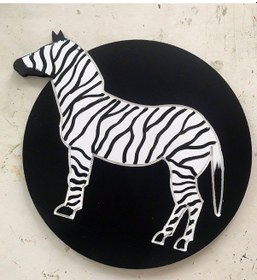 Resim Zebra Ahşap Supla - Amerikan Servis - Tabak Altı Çok Renkli 