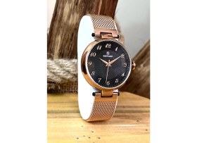 Resim Reward Rose Gold Hasır Kordon Klasik Rakamlı Model Sevgili Çift Kol Saatleri 