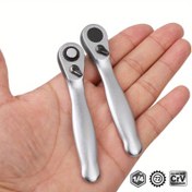 Resim VVIA 2-in-1 Mini Ratchet Screwdriver Set - Yüksek Güçlü Krom Vanadyum Çelik, 72 Dişli Hassas Dişli, 5° Açı Kontrolü, Dayanıklı ABS Sap - Sıkı Alanlarda Kolay Kullanım İçin Kompakt Tasarım 