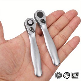 Resim VVIA 2-in-1 Mini Ratchet Screwdriver Set - Yüksek Güçlü Krom Vanadyum Çelik, 72 Dişli Hassas Dişli, 5° Açı Kontrolü, Dayanıklı ABS Sap - Sıkı Alanlarda Kolay Kullanım İçin Kompakt Tasarım 