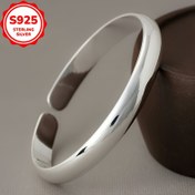 Resim 925 Gümüş Bileklik Bileklik - Günlük Giyim ve Özel Günler İçin Basit, Zarif, Düşük Alerjik Tasarım, Düğünler, Akşam Yemekleri ve Anneler Günü Kutlamaları İçin İdeal, Tüm Mevsimler İçin Çok Yönlü, Anneler Günü Hediyesi | Zarif Bileklik | Pürüzsüz Yüzey, Gümüş Bileklik 
