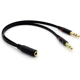 Resim Keepro Kulaklık Mikrofon Ayırıcı Splitter Kablo 2 x 3.5 MM Stereo Kablo 