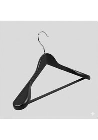 Resim Faravis Atelier Ahşap Kalın Omuzlu Takım Elbise Ceket Askısı 5'li Kaymaz Pantolon Çubuğu 