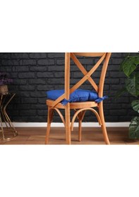 Resim Altınpamuk Altınpamuk Lüx Pofidik Lacivert Sandalye Minderi Özel Lüx Dikişli 