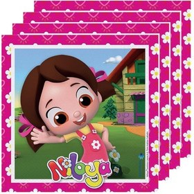 Resim 20 Adet Niloya Peçete Kız Doğum Günü Parti Malzemesi 