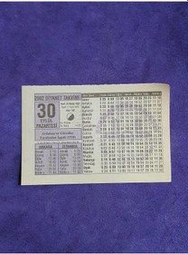 Resim 30 Eylül 2002 Takvim Yaprağı - Nostalji Koleksiyonluk Takvim Yaprağı A 