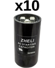 Resim 10'lu Zheli 72-88 Μf 36x70 Mm 220 Acv İlk Hareket/kalkış Kondansatörü 