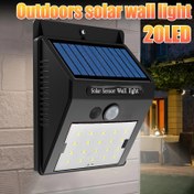 Resim Güneş Sensörlü Duvar Lambası Dokunmatik Kontrol ve Gömme Montaj ile, 20 LED Metal Dış Mekan Aydınlatma, Çıkarılamaz Güneş Gömme Armatura, Dahili 400mAh Lityum Pil, Avlu, Garaj ve Giriş Yolu için Uygun 