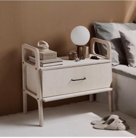 Resim Woodesk Tale, Ahşap, Çekmeceli Natural Renk, 75x65, Komodin, 