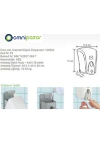 Resim Omnipazar Vialli F6c Hazneli Köpük Sabun Dispenseri Gri - Krom 1000 Ml Gri 