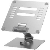 Resim teknosepetim Macbook Laptop Bilgisayar Standı Notebook Özel Yükseltici Stand Tablet Tutucu Ayarlı Metal 360 