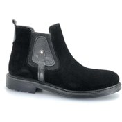 Resim KCMN Boots 600 %100 Hakiki Deri Erkek Chelsea Bot Siyah-nubuk 