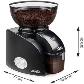 Resim SOLİS Solis 1662 Scala Zero Statıc Kahve Öğütücü Siyah 