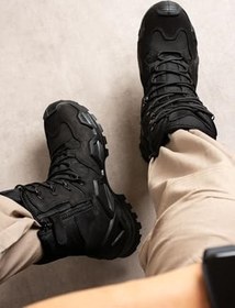 Resim Leo - Fermuarlı Bağcıklı Taktik - Trekking - Outdoor - Airsoft - Avcı Botu 
