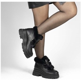 Resim Kadın Kalın Tabanlı Kürklü Bot 