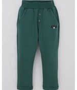 Resim Breeze Erkek Bebek Eşofman Altı Ayıcık Armalı Düğme Aksesuarlı 9 Ay-3 Yaş, Zümrüt Yeşili Zümrüt Yeşili 