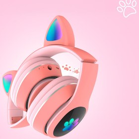 Resim Lapas P40 Kedi Kulaklı Tasarımlı RGB Işıklı Bluetooth Kulaklık - Siyah 