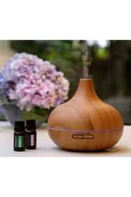 Resim Genel Markalar Genel MarkalarKahverengi Nemlendirici Ev Tipi Uzaktan Kumandalı 7 Led Wood Aroma Diffuser 550 ml 