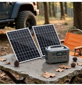 Resim Trendooze Gaojunshop01 2x 100a Solar Panel Seti, Timsah Ağız Bağlantılı Karavan Kamp 