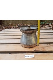 Resim BEGÜLDAN Eski Bakır Kapaklı Yoğurt Helkesi 1,5 Litre Beg_3482 