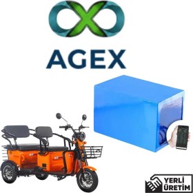 Resim Agex Enerji Stmax Elit 940 Moped 60 Volt 24 Ah Lifepo4 Batarya 