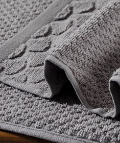 Resim Alana | %100 Pamuk Pirinç Örgü Ayak Havlusu - Antrasit 