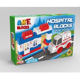Resim Süper Eğlenceli Hastane Blocks Set - 40 Parça 