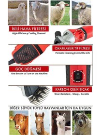 Resim Assur 500W 6 Kademe Ayarlı Metal Şanzıman Koyun Kırkma Makinası 
