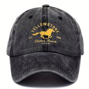 Resim 1 adet Yellowstone Dutton Ranch Est. 1998 Vintage Yıkanmış Beyzbol Kapağı - Unisex Yıpranmış Görünüm, Koşu, Egzersiz ve Açık Hava Aktiviteleri için Ayarlanabilir Uyum, Mükemmel Hediye Fikri, Rahat Kapağı | Vintage Yıkanmış Kapağı | Ayarlanabilir Uyum Ca 